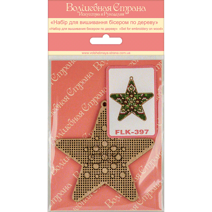 Bead embroidery kit on wood FLK-397 - Wizardi