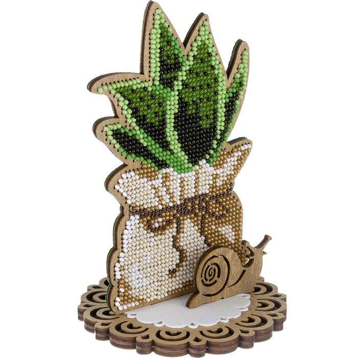 Bead embroidery kit on wood FLK-409 - Wizardi