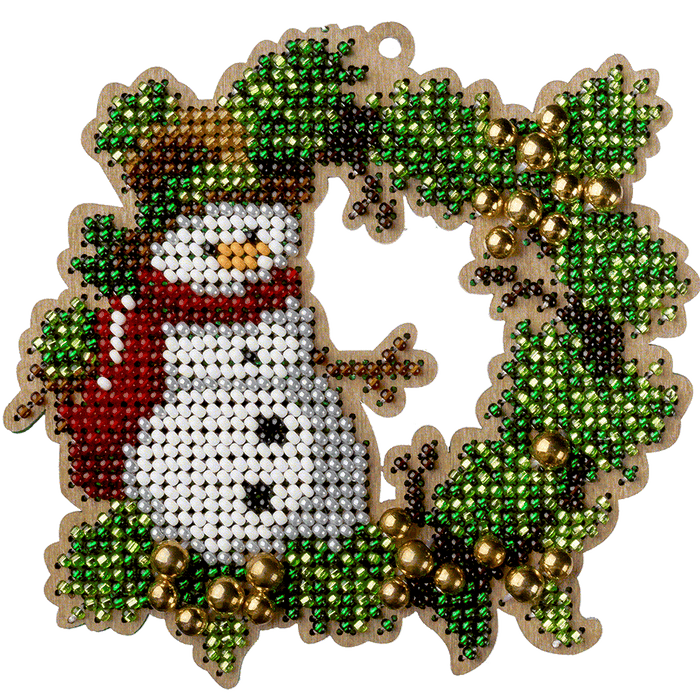 Bead embroidery kit on wood FLK-442 - Wizardi