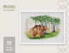 Bear Cross stitch pattern Woodland animal Cross Stitch pdf Modern cross stitch pattern Baby cross stitch Counted cross stitch Nursery Nature - Wizardi