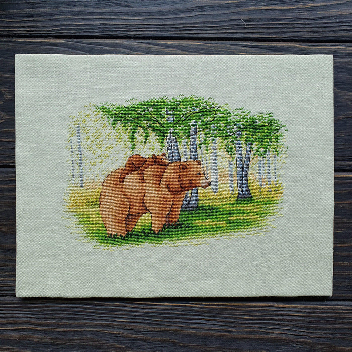 Bear Cross stitch pattern Woodland animal Cross Stitch pdf Modern cross stitch pattern Baby cross stitch Counted cross stitch Nursery Nature - Wizardi