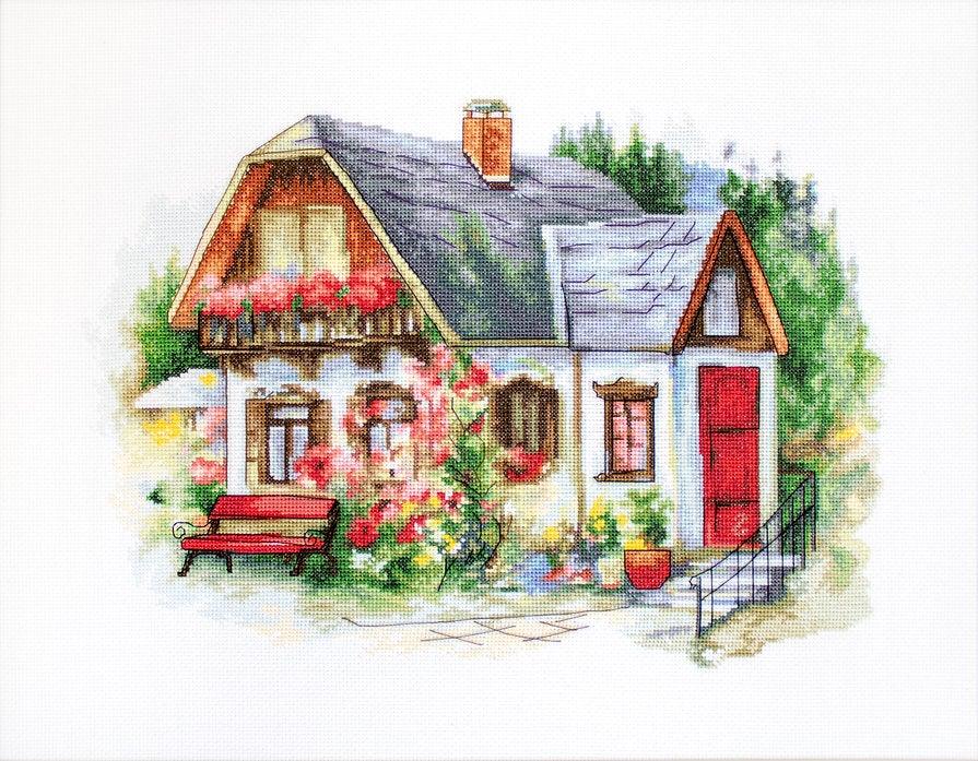 Beautiful Country House BU4005L Counted Cross-Stitch Kit - Wizardi