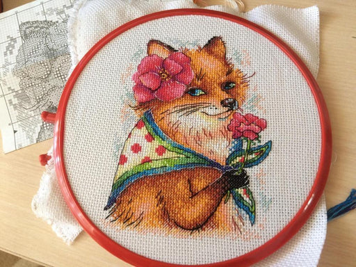 Beautiful Fox M-359 / SM-359 Counted Cross-Stitch Kit - Wizardi