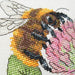 Bee with Flowers - PDF Free Cross Stitch Pattern - Wizardi