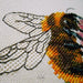 Bee with Flowers - PDF Free Cross Stitch Pattern - Wizardi