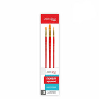 Rosa Start Set of paint brushes 3. Synthetic. 3pc. Flat N 8,12. Round N6.