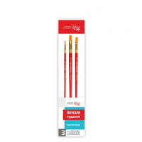 Rosa Start Set of paint brushes 4. Synthetic. 3pc. Flat N 4,10,12.