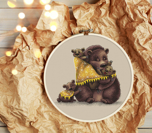 Big Family. Bear - PDF Cross Stitch Pattern - Wizardi