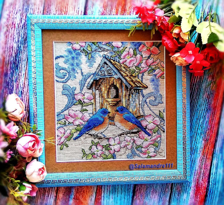 Bird House - PDF Cross Stitch Pattern - Wizardi