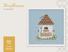 Birdhouse Cross stitch pattern, Spring Modern Cross Stitch Chart, Garden Cross stitch pattern PDF, Needlepoint Pattern, Embroidery design - Wizardi