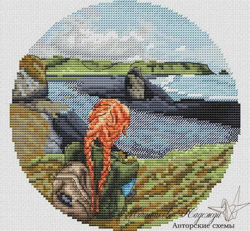 Black Beach - PDF Cross Stitch Pattern - Wizardi