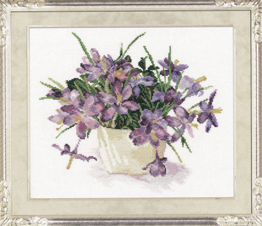 Blooming garden. Crocuses 2-26 Counted Cross-Stitch Kit - Wizardi