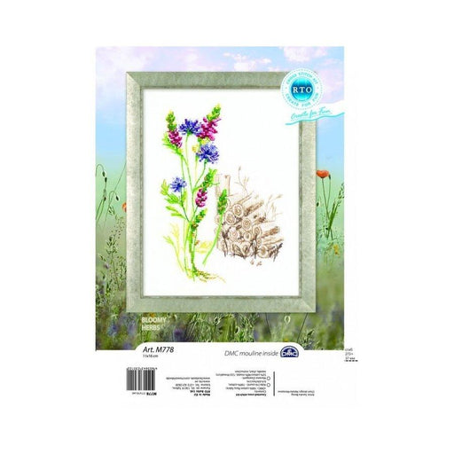 Bloomy herbs M778 Counted Cross Stitch Kit - Wizardi