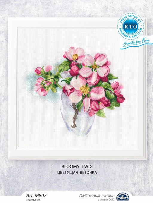 Bloomy twig M807 Counted Cross Stitch Kit - Wizardi