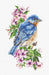 Blue bird on the branch B1198L Counted Cross-Stitch Kit - Wizardi