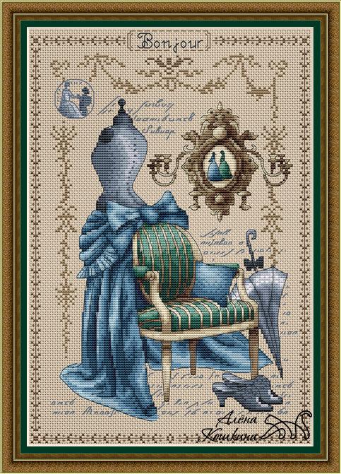 Bonjour Atelier - PDF Cross Stitch Pattern - Wizardi
