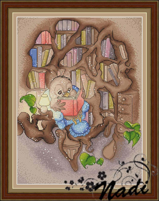 Book Lover - PDF Cross Stitch Pattern - Wizardi