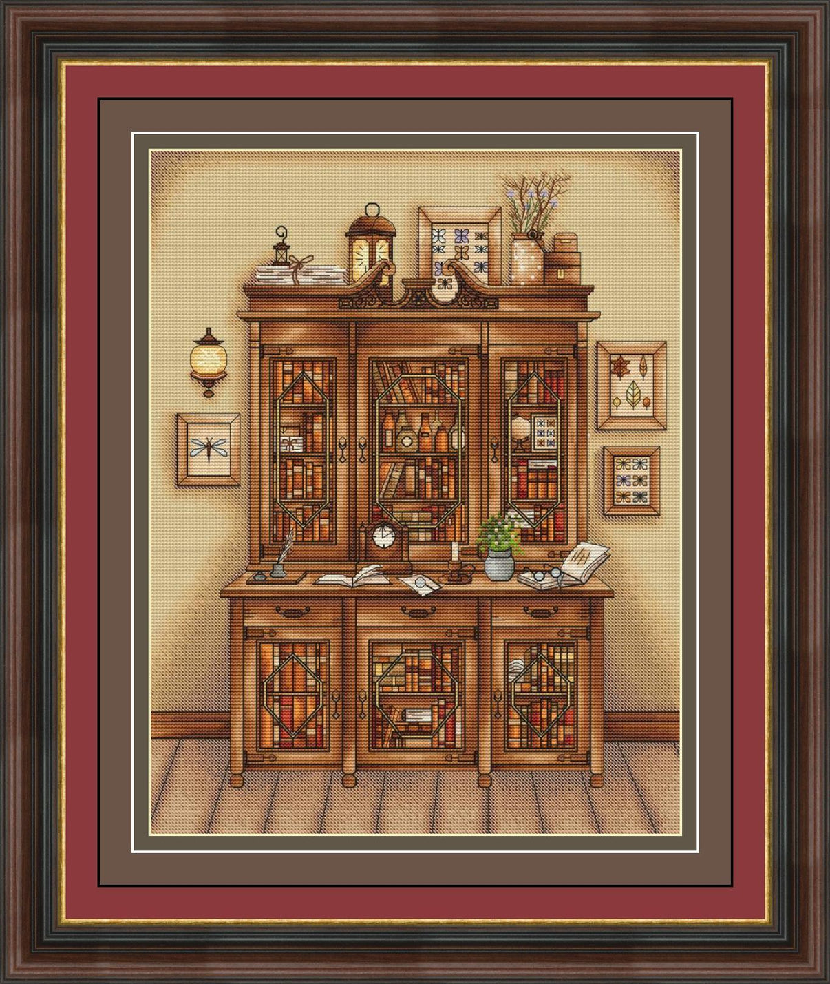 Bookcase. Library - PDF Cross Stitch Pattern - Wizardi