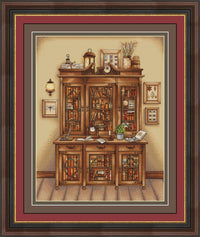 Bookcase. Library - PDF Cross Stitch Pattern - Wizardi