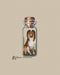 Border Collie Bottle on Plastic Canvas - Dog Puppy PDF Counted Cross Stitch Pattern - Wizardi