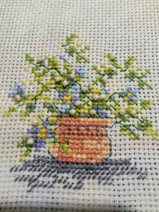 Bouquet of Flowers - PDF Free Cross Stitch Pattern - Wizardi