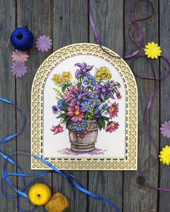 Bouquet of Inspiration SM-501 Counted Cross-Stitch Kit - Wizardi