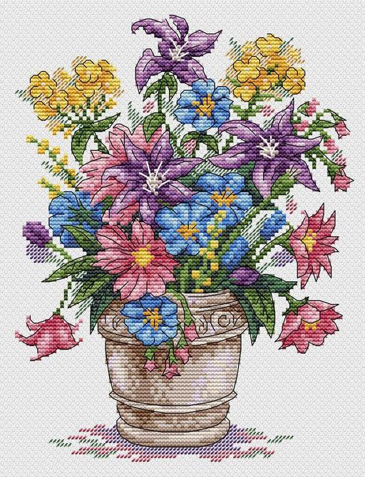 Bouquet of Inspiration SM-501 Counted Cross-Stitch Kit - Wizardi