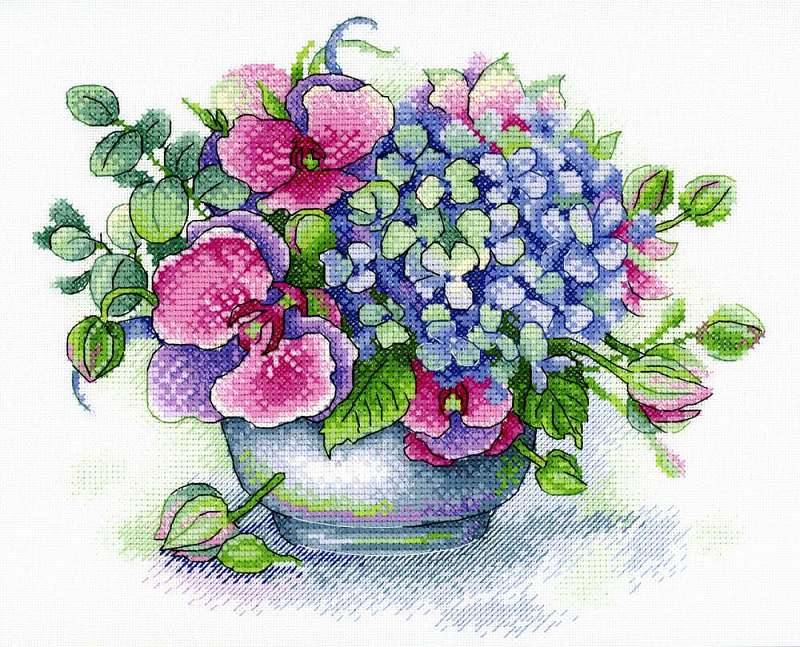 Bouquet of Memories Cross Stitch Kit A-031 / SA-031 - Wizardi