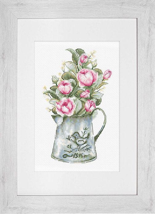 Bouquet with roses B7006L Counted Cross-Stitch Kit - Wizardi