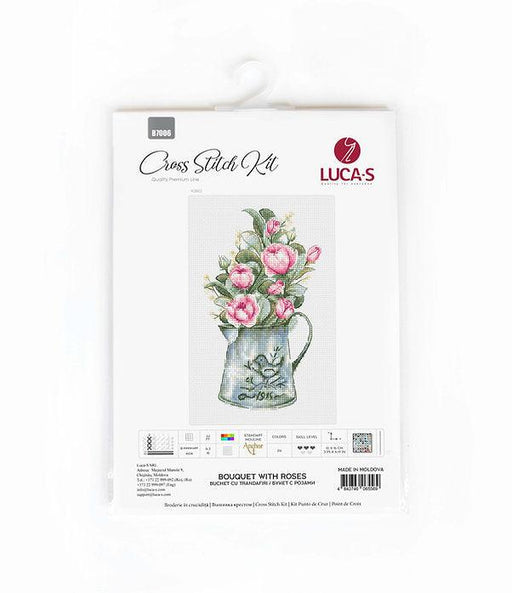 Bouquet with roses B7006L Counted Cross-Stitch Kit - Wizardi