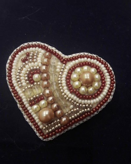 BP-185C Beadwork kit for creating brooch Crystal Art Set of pictures "Gingerbread" - Wizardi