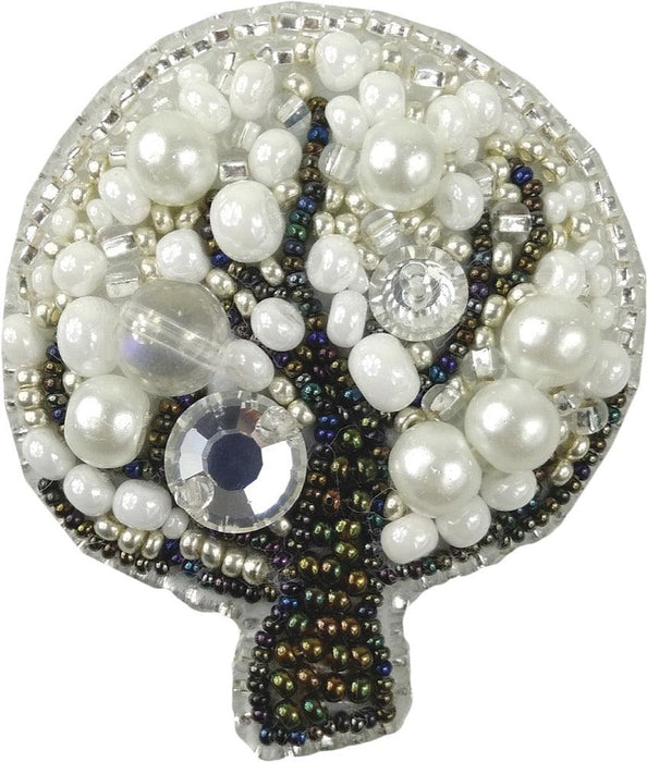 BP-208C Beadwork kit for creating brooch Crystal Art "Tree" - Wizardi