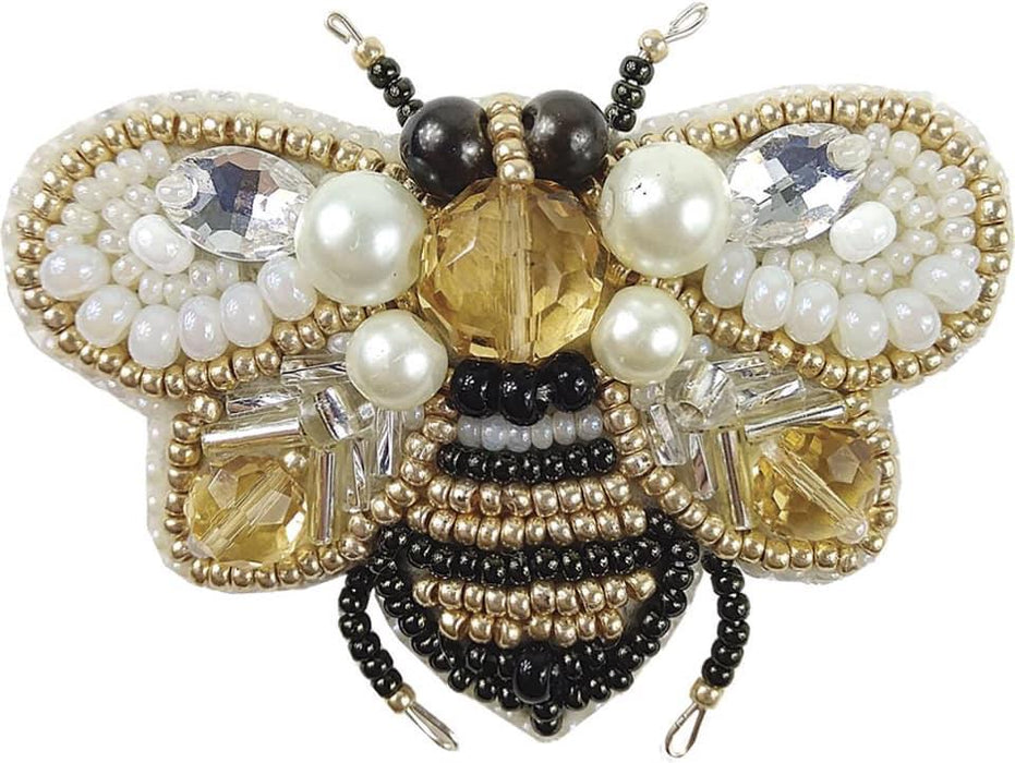 BP-221 Beadwork kit for creating brooch Crystal Art "Bee" - Wizardi