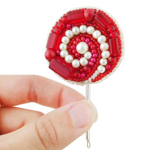 BP-231C Beadwork kit for creating brooch Crystal Art "Lollipop" - Wizardi