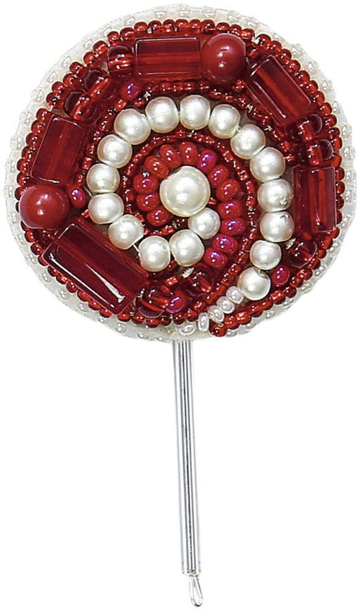 BP-231C Beadwork kit for creating brooch Crystal Art "Lollipop" - Wizardi