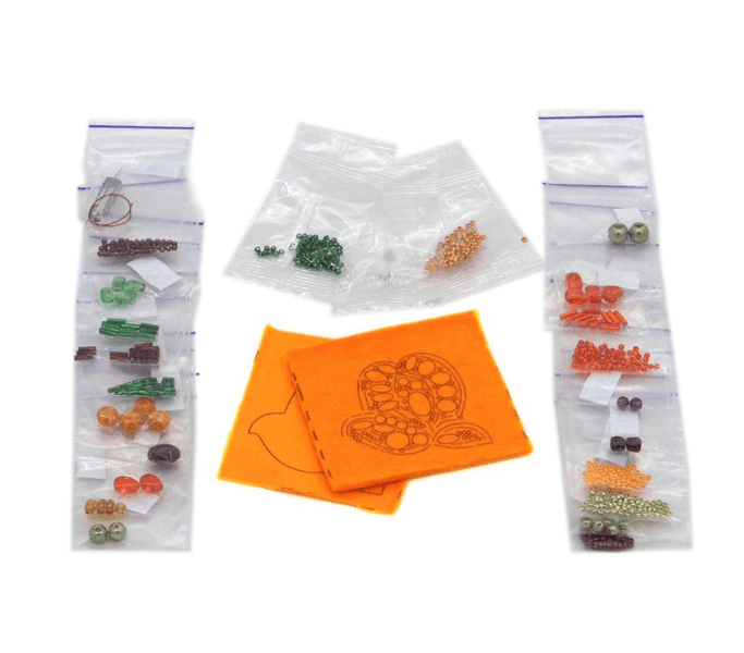 BP-233C Beadwork kit for creating brooch Crystal Art "Apricot" - Wizardi