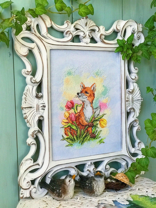 Breath of Spring. Little Fox - PDF Cross Stitch Pattern - Wizardi