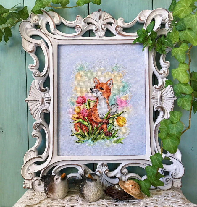 Breath of Spring. Little Fox - PDF Cross Stitch Pattern - Wizardi