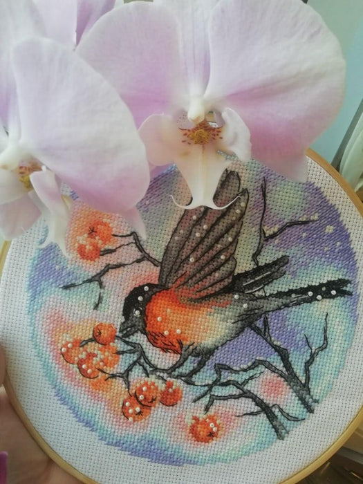 Bullfinch - PDF Cross Stitch Pattern - Wizardi