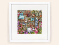 Bunnies Cross stitch pattern PDF for instant download Digital counted cross stitch chart DMC Cross stitch design Rabbit Spring Summer Garden - Wizardi