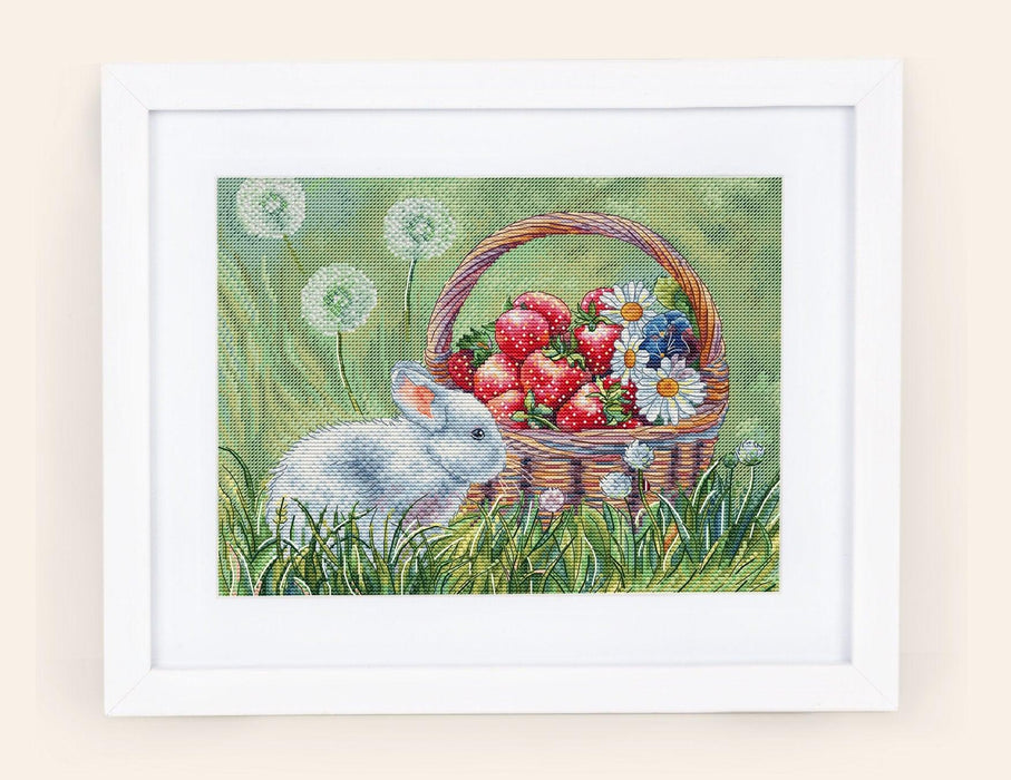 Bunny Cross stitch pattern PDF for instant download Digital counted cross stitch chart DMC Cross stitch design Rabbit Spring Summer Garden - Wizardi