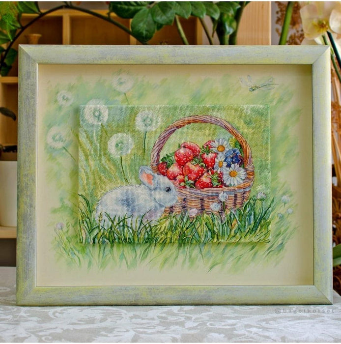 Bunny Cross stitch pattern PDF for instant download Digital counted cross stitch chart DMC Cross stitch design Rabbit Spring Summer Garden - Wizardi