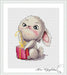 Bunny with a gift - PDF Cross Stitch Pattern - Wizardi