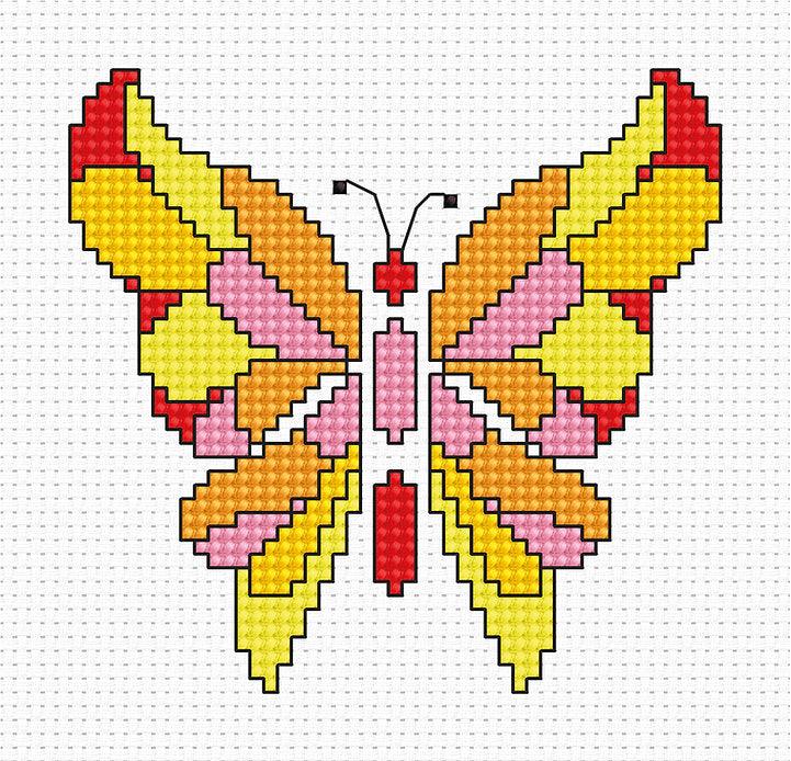 Butterfly B049L Counted Cross-Stitch Kit - Wizardi