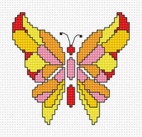 Butterfly B049L Counted Cross-Stitch Kit - Wizardi