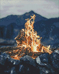 By the Fire CS174 15.75 x 19.69 inches Diamond Painting Kit - Wizardi
