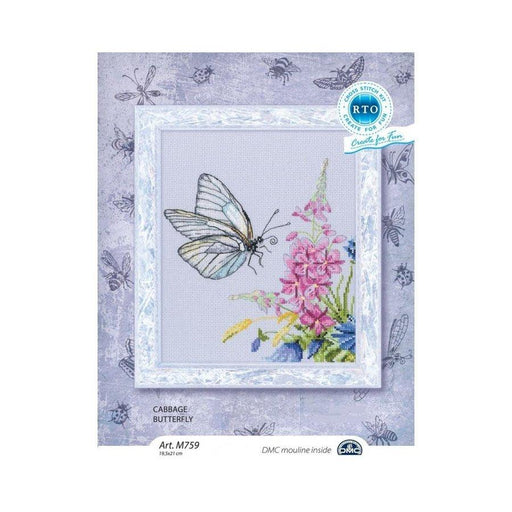 Cabbage butterfly M759 Counted Cross Stitch Kit - Wizardi