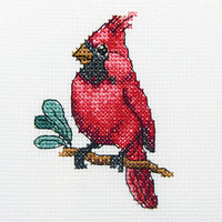 Cardinal bird H220 Counted Cross Stitch Kit - Wizardi