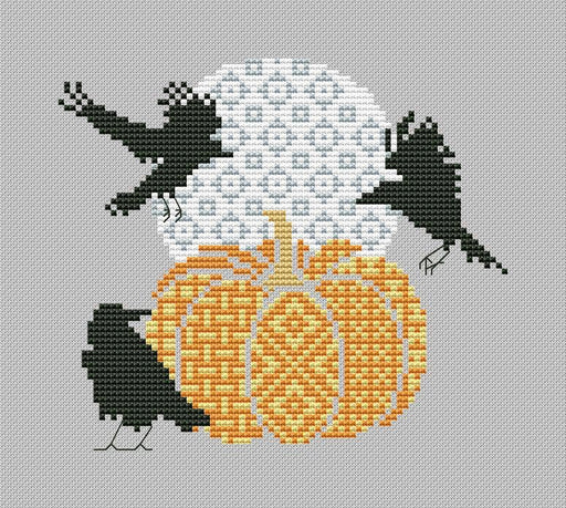 Carrion-crows - PDF Cross Stitch Pattern - Wizardi