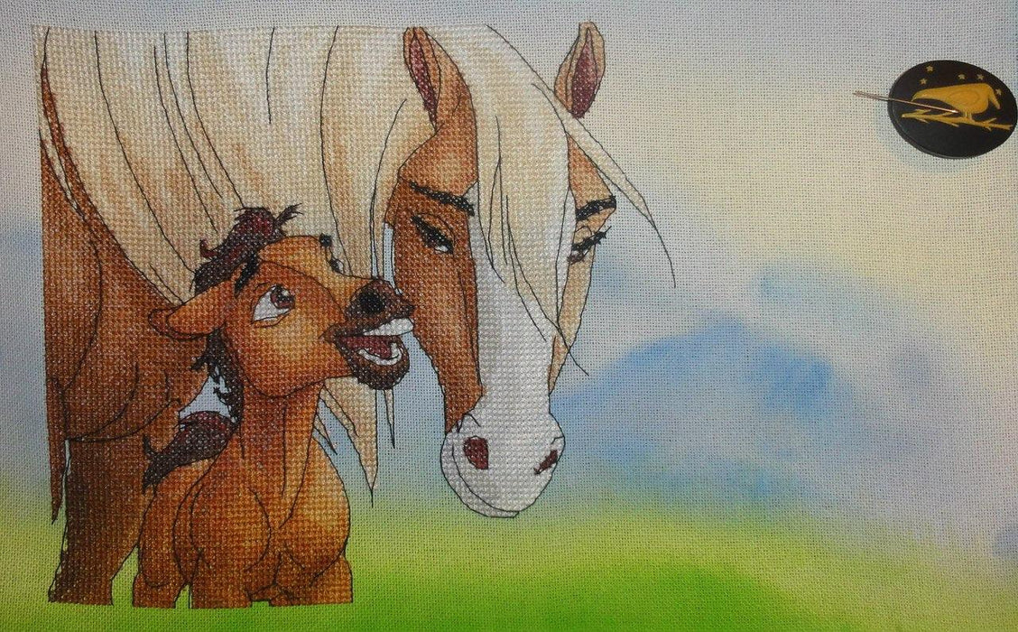 Cartoon Horses - Free PDF Cross Stitch Pattern - Wizardi